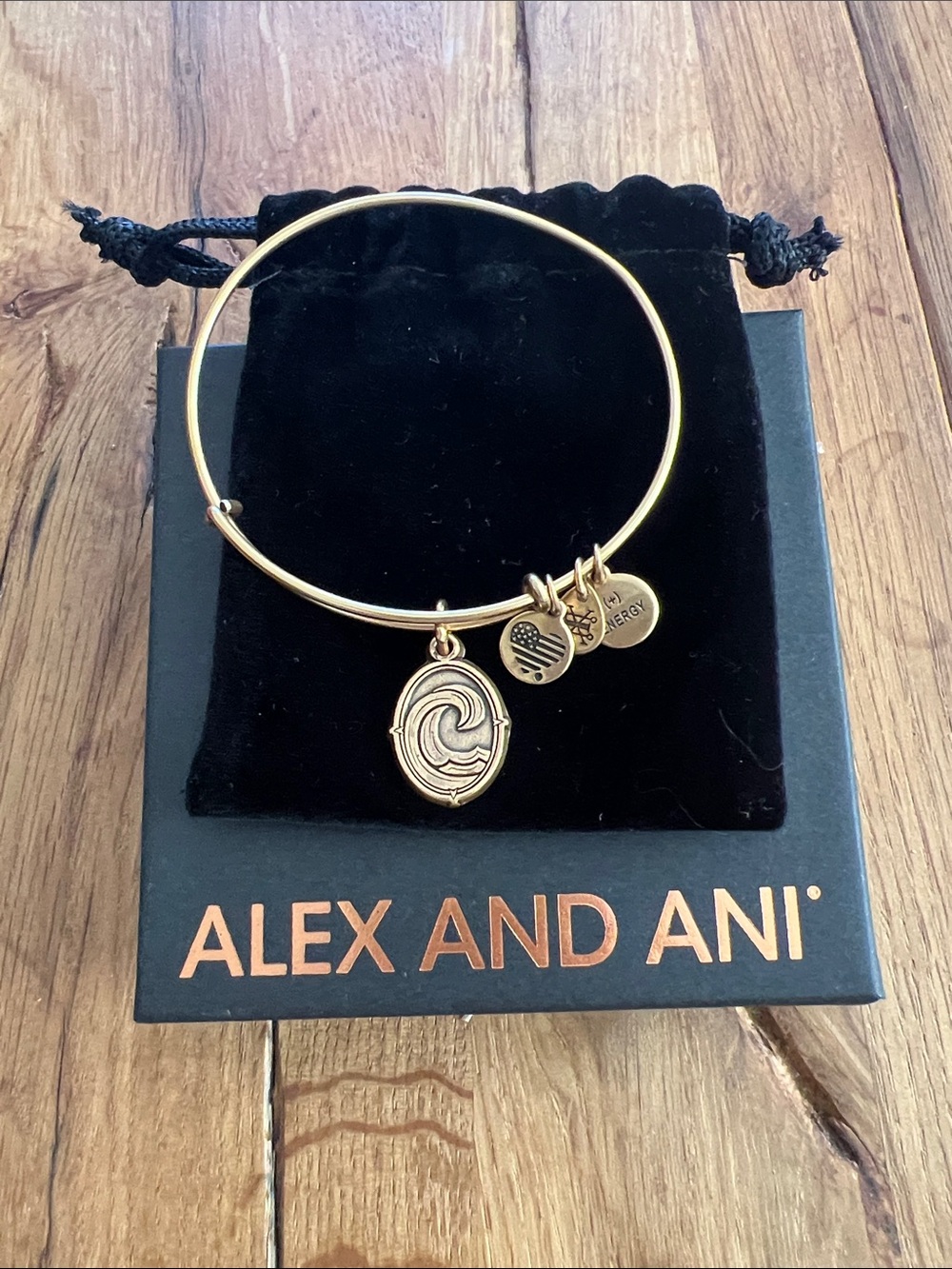 Alex and Ani Roll with the Tides Charm Bangle - Like new condition.